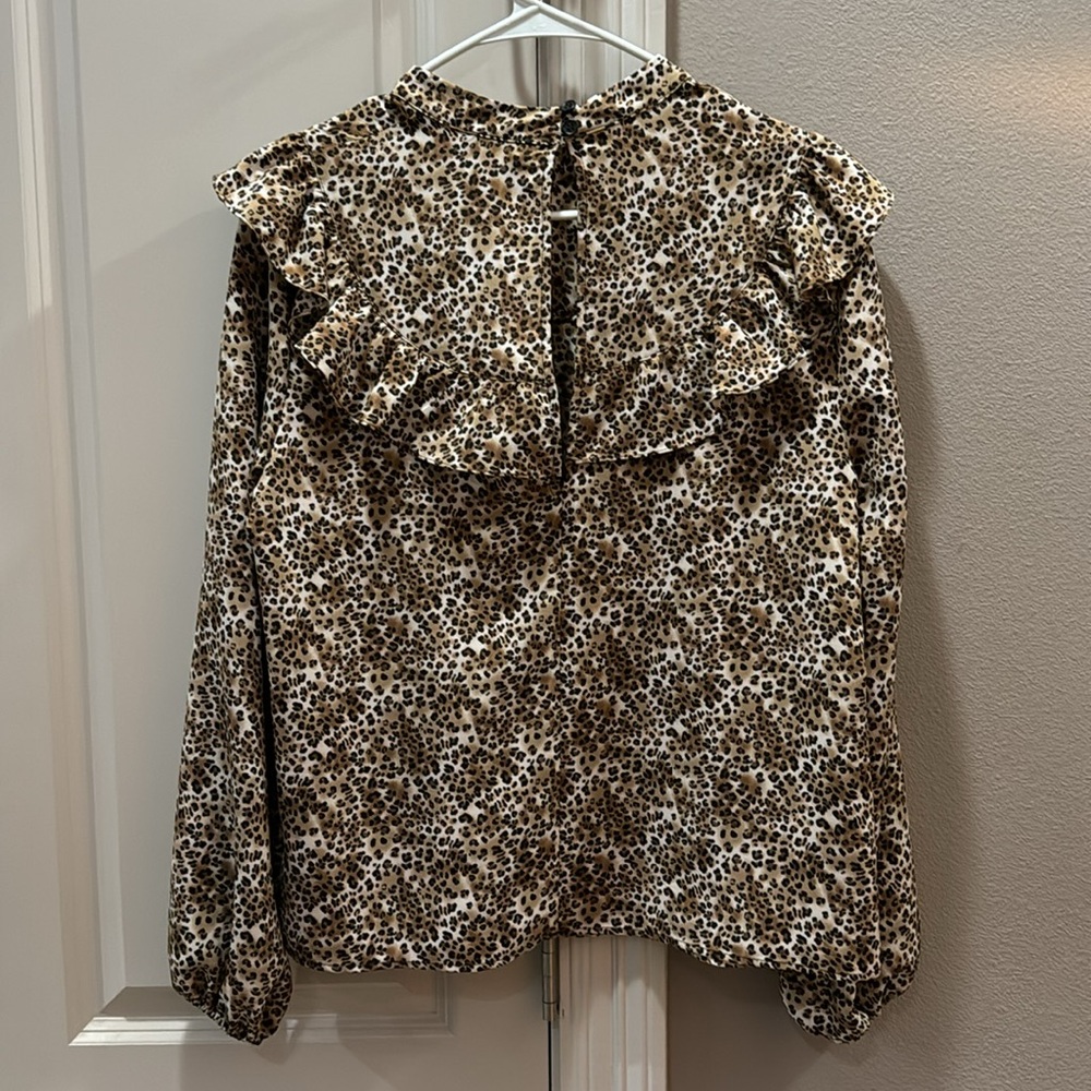 Top Shop Animal print Ruffle - Picture 3 of 4